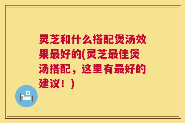 灵芝和什么搭配煲汤效果最好的(灵芝最佳煲汤搭配,这里有最好的建议!) 第1张 灵芝和什么搭配煲汤效果最好的(灵芝最佳煲汤搭配,这里有最好的建议!) 第1张