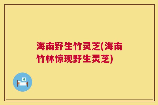 海南野生竹灵芝(海南竹林惊现野生灵芝)  第1张
