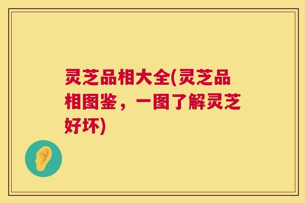 灵芝品相大全(灵芝品相图鉴，一图了解灵芝好坏)  第1张