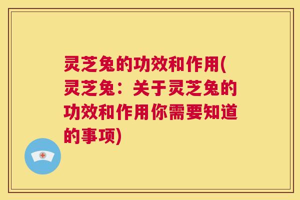 灵芝兔的功效和作用(灵芝兔:关于灵芝兔的功效和作用你需要知道的事项) 第1张 灵芝兔的功效和作用(灵芝兔:关于灵芝兔的功效和作用你需要知道的事项) 第1张