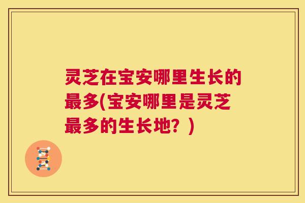 灵芝在宝安哪里生长的最多(宝安哪里是灵芝最多的生长地？)  第1张