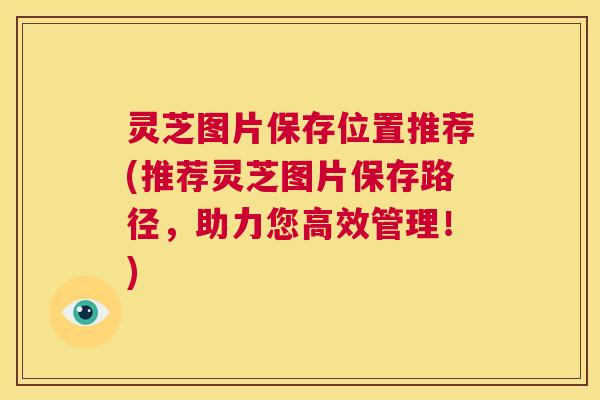 灵芝图片保存位置推荐(推荐灵芝图片保存路径,助力您高效管理!) 第1张 灵芝图片保存位置推荐(推荐灵芝图片保存路径,助力您高效管理!) 第1张