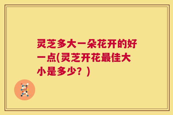 灵芝多大一朵花开的好一点(灵芝开花最佳大小是多少?) 第1张 灵芝多大一朵花开的好一点(灵芝开花最佳大小是多少?) 第1张