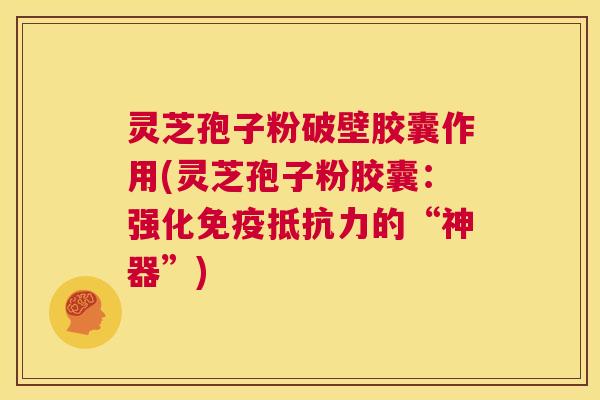 灵芝孢子粉破壁胶囊作用(灵芝孢子粉胶囊:强化免疫抵抗力的“神器”) 第1张 灵芝孢子粉破壁胶囊作用(灵芝孢子粉胶囊:强化免疫抵抗力的“神器”) 第1张