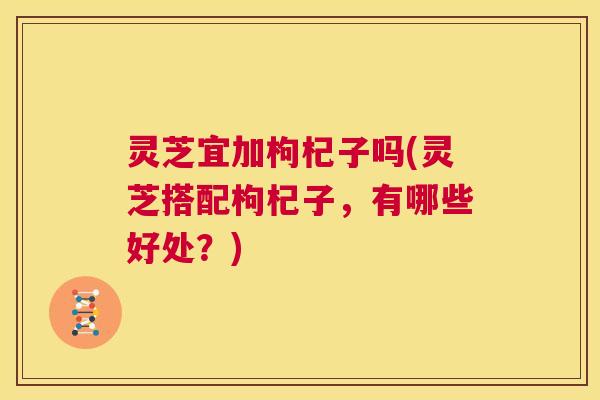 灵芝宜加枸杞子吗(灵芝搭配枸杞子,有哪些好处?) 第1张 灵芝宜加枸杞子吗(灵芝搭配枸杞子,有哪些好处?) 第1张