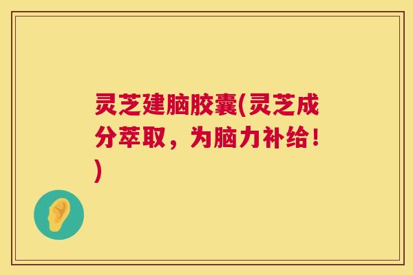 灵芝建脑胶囊(灵芝成分萃取，为脑力补给！)  第1张
