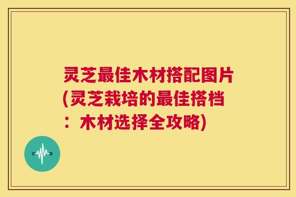 灵芝最佳木材搭配图片(灵芝栽培的最佳搭档:木材选择全攻略) 第1张 灵芝最佳木材搭配图片(灵芝栽培的最佳搭档:木材选择全攻略) 第1张
