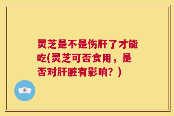 灵芝是不是伤肝了才能吃(灵芝可否食用,是否对肝脏有影响?) 第1张 灵芝是不是伤肝了才能吃(灵芝可否食用,是否对肝脏有影响?) 第1张