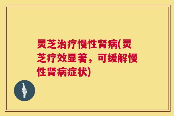 灵芝治疗慢性肾病(灵芝疗效显著,可缓解慢性肾病症状) 第1张 灵芝治疗慢性肾病(灵芝疗效显著,可缓解慢性肾病症状) 第1张