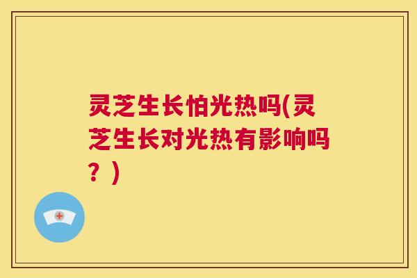 灵芝生长怕光热吗(灵芝生长对光热有影响吗?) 第1张 灵芝生长怕光热吗(灵芝生长对光热有影响吗?) 第1张
