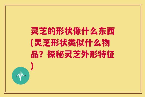 灵芝的形状像什么东西(灵芝形状类似什么物品?探秘灵芝外形特征) 第1张 灵芝的形状像什么东西(灵芝形状类似什么物品?探秘灵芝外形特征) 第1张
