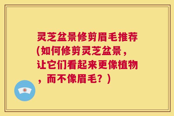 灵芝盆景修剪眉毛推荐(如何修剪灵芝盆景,让它们看起来更像植物,而不像眉毛?) 第1张 灵芝盆景修剪眉毛推荐(如何修剪灵芝盆景,让它们看起来更像植物,而不像眉毛?) 第1张