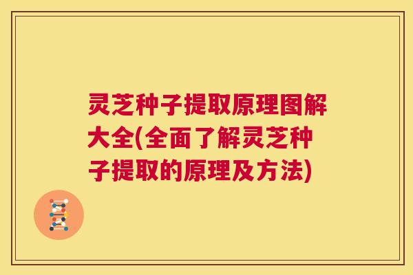 灵芝种子提取原理图解大全(全面了解灵芝种子提取的原理及方法) 第1张 灵芝种子提取原理图解大全(全面了解灵芝种子提取的原理及方法) 第1张