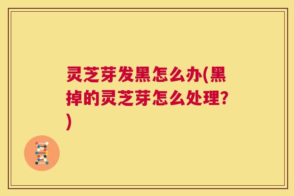 灵芝芽发黑怎么办(黑掉的灵芝芽怎么处理?) 第1张 灵芝芽发黑怎么办(黑掉的灵芝芽怎么处理?) 第1张