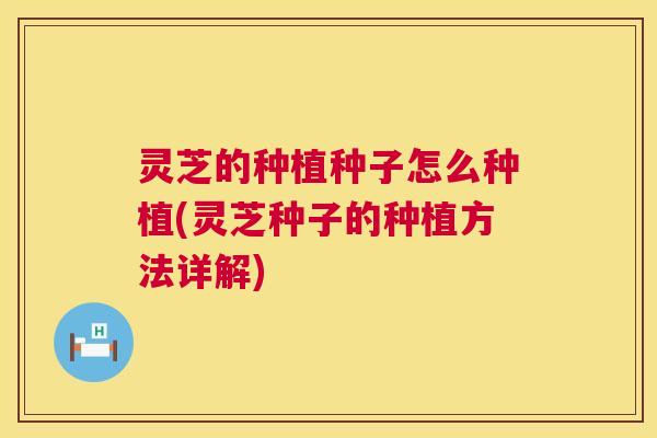 灵芝的种植种子怎么种植(灵芝种子的种植方法详解) 第1张 灵芝的种植种子怎么种植(灵芝种子的种植方法详解) 第1张