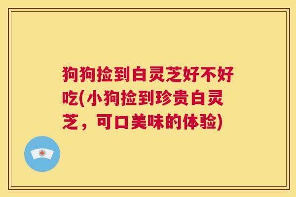 狗狗捡到白灵芝好不好吃(小狗捡到珍贵白灵芝,可口美味的体验) 第1张 狗狗捡到白灵芝好不好吃(小狗捡到珍贵白灵芝,可口美味的体验) 第1张