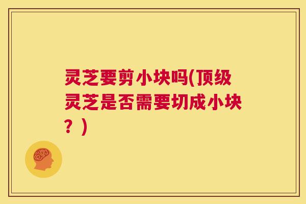 灵芝要剪小块吗(顶级灵芝是否需要切成小块？)  第1张