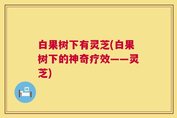 白果树下有灵芝(白果树下的神奇疗效——灵芝) 第1张 白果树下有灵芝(白果树下的神奇疗效——灵芝) 第1张