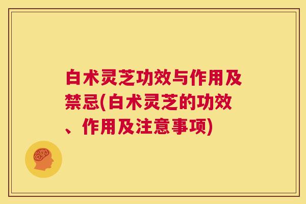 白术灵芝功效与作用及禁忌(白术灵芝的功效、作用及注意事项)  第1张