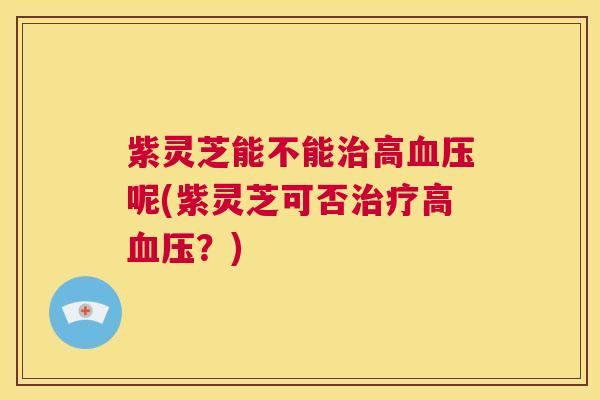 紫灵芝能不能治高血压呢(紫灵芝可否治疗高血压?) 第1张 紫灵芝能不能治高血压呢(紫灵芝可否治疗高血压?) 第1张