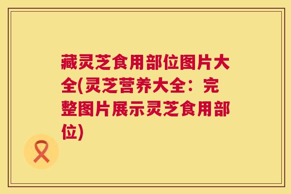 藏灵芝食用部位图片大全(灵芝营养大全：完整图片展示灵芝食用部位)  第1张