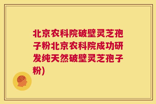 北京农科院破壁灵芝孢子粉北京农科院成功研发纯天然破壁灵芝孢子粉) 第1张 北京农科院破壁灵芝孢子粉北京农科院成功研发纯天然破壁灵芝孢子粉) 第1张