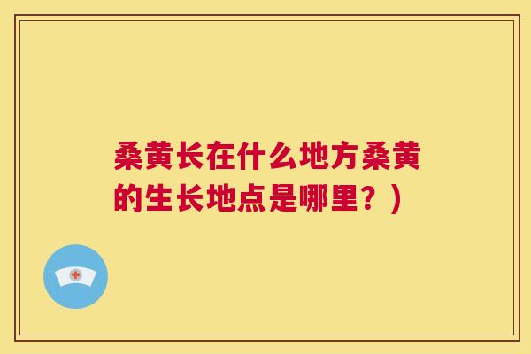 桑黄长在什么地方桑黄的生长地点是哪里?) 第1张 桑黄长在什么地方桑黄的生长地点是哪里?) 第1张