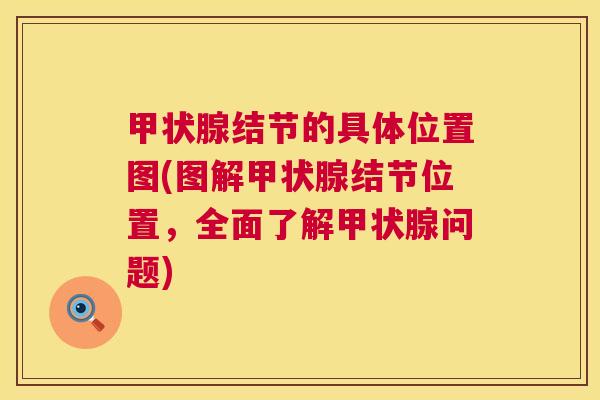 甲状腺结节的具体位置图(图解甲状腺结节位置,全面了解甲状腺问题) 第1张 甲状腺结节的具体位置图(图解甲状腺结节位置,全面了解甲状腺问题) 第1张